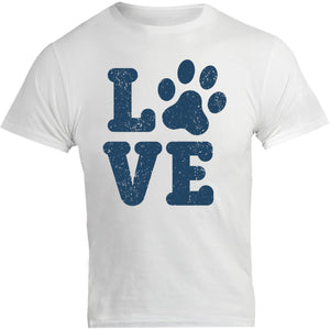 Dog Paw Print Love - Unisex Tee - Graphic Tees Australia