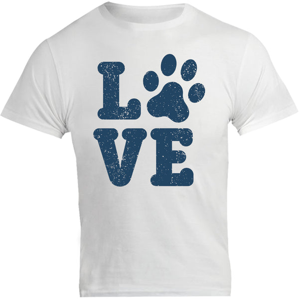 Dog Paw Print Love - Unisex Tee - Graphic Tees Australia