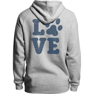 Dog Paw Print Love - Unisex Hoodie - Plus Size - Graphic Tees Australia