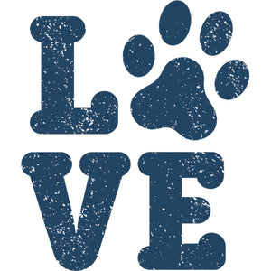 Dog Paw Print Love - Ladies Relaxed Fit Tee - Graphic Tees Australia