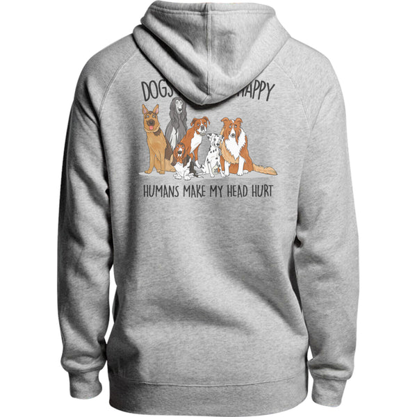 Dogs Make Me Happy - Unisex Hoodie - Plus Size