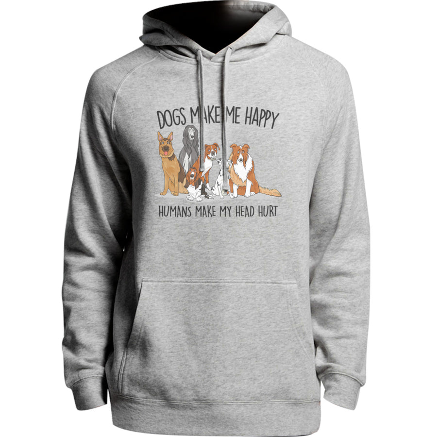 Dogs Make Me Happy - Unisex Hoodie - Plus Size