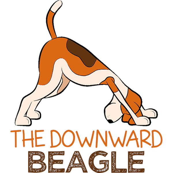 Downward Beagle - Ladies Relaxed Fit Tee - Graphic Tees Australia