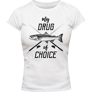 Drug Of Choice - Ladies Slim Fit Tee - Graphic Tees Australia