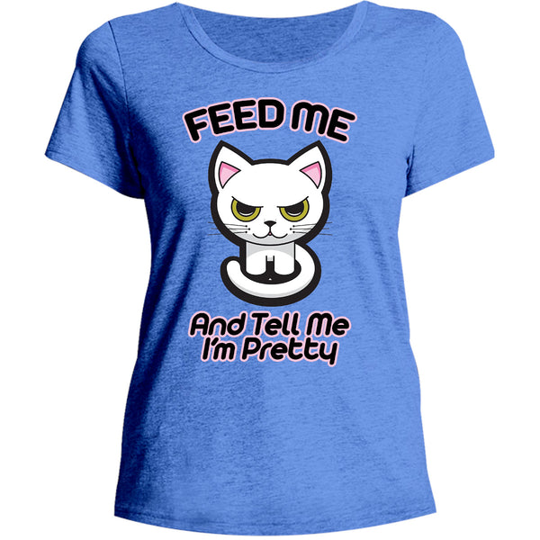 Feed Me - Ladies Relaxed Fit Tee - Graphic Tees Australia