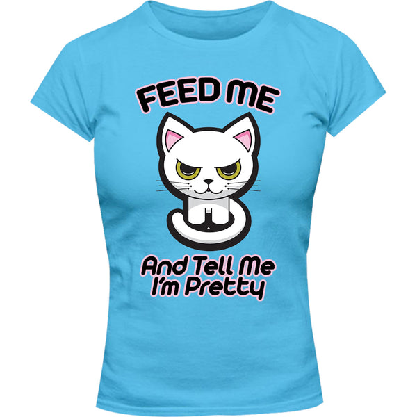 Feed Me - Ladies Slim Fit Tee - Graphic Tees Australia