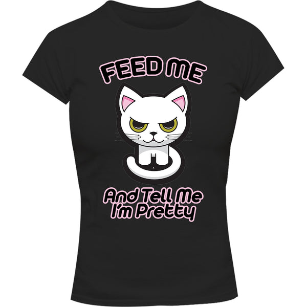 Feed Me - Ladies Slim Fit Tee - Graphic Tees Australia