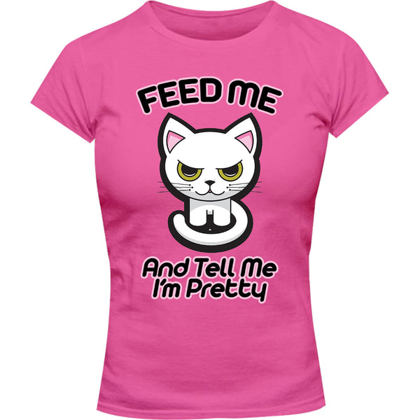 Feed Me - Ladies Slim Fit Tee - Graphic Tees Australia