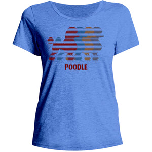 Four Poodles - Ladies Relaxed Fit Tee - Graphic Tees Australia