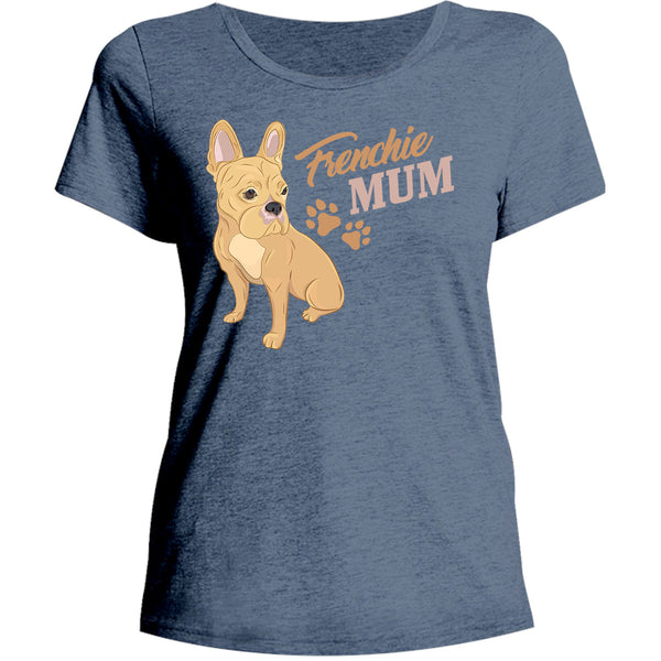 Frenchie Mum - Ladies Relaxed Fit Tee - Graphic Tees Australia