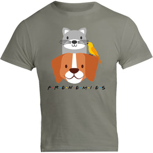 Frenemies Cat Dog Bird - Unisex Tee - Graphic Tees Australia