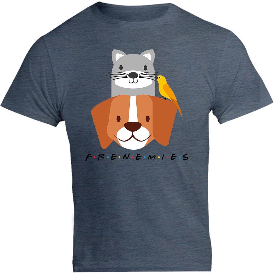 Frenemies Cat Dog Bird - Unisex Tee - Graphic Tees Australia