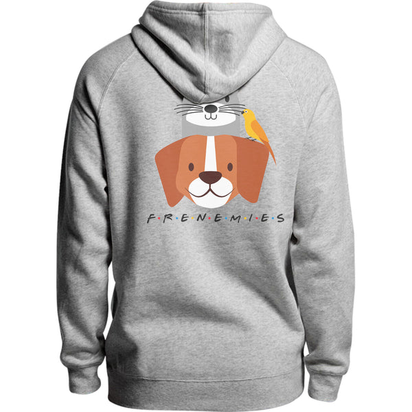 Frenemies Cat Dog Bird - Unisex Hoodie - Plus Size