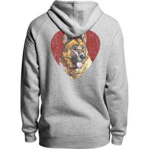 German Shepherd Heart - Unisex Hoodie - Plus Size