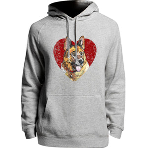 German Shepherd Heart - Unisex Hoodie - Plus Size