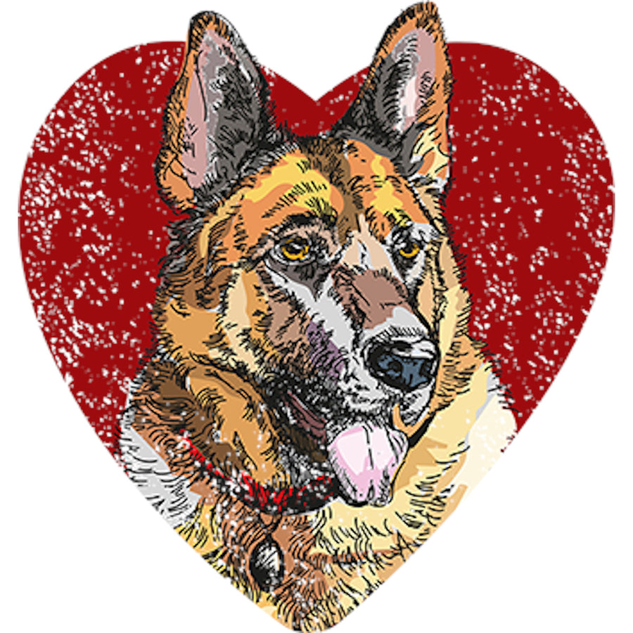 German Shepherd Heart - Unisex Tee - Graphic Tees Australia