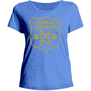 German Shepherd Shield - Ladies Relaxed Fit Tee - Graphic Tees Australia
