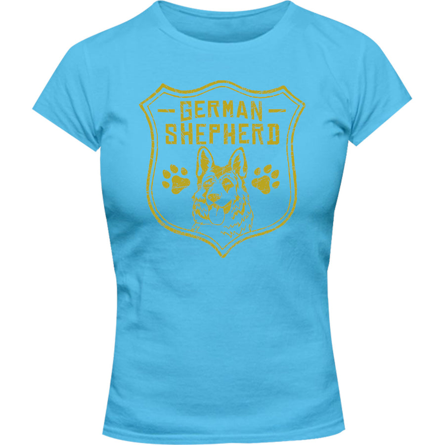 German Shepherd Shield - Ladies Slim Fit Tee - Graphic Tees Australia