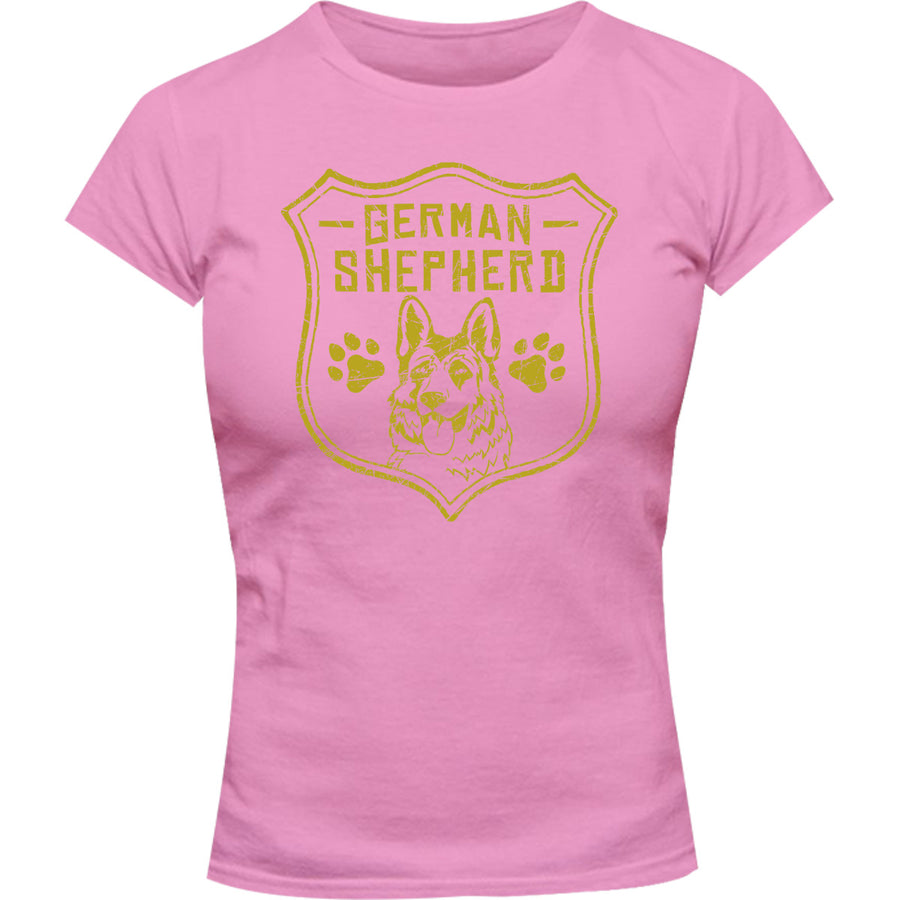 German Shepherd Shield - Ladies Slim Fit Tee - Graphic Tees Australia