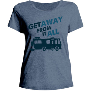 Get Away From It All - Ladies Relaxed Fit Tee - Graphic Tees Australia
