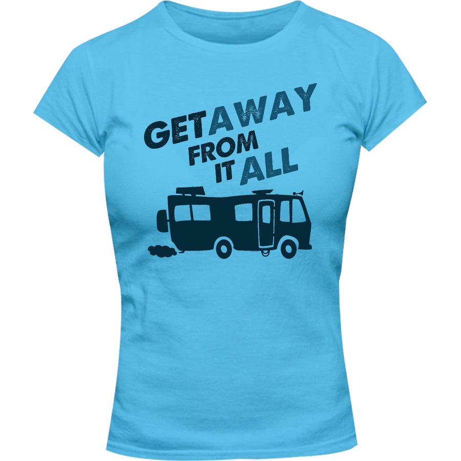 Get Away From It All - Ladies Slim Fit Tee - Graphic Tees Australia