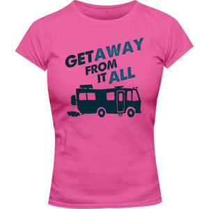 Get Away From It All - Ladies Slim Fit Tee - Graphic Tees Australia