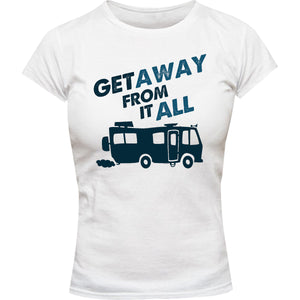 Get Away From It All - Ladies Slim Fit Tee - Graphic Tees Australia