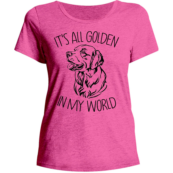 Golden In My World - Ladies Relaxed Fit Tee - Graphic Tees Australia