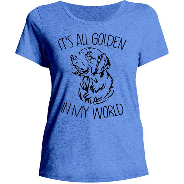 Golden In My World - Ladies Relaxed Fit Tee - Graphic Tees Australia