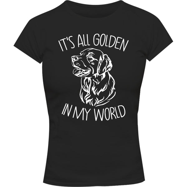 Golden In My World - Ladies Slim Fit Tee - Graphic Tees Australia