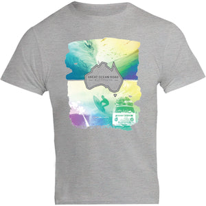 Great Ocean Road Colourful Surf - Unisex Tee - Graphic Tees Australia