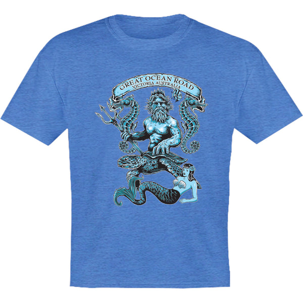 Great Ocean Road King Neptune - Youth & Infant Tee - Graphic Tees Australia