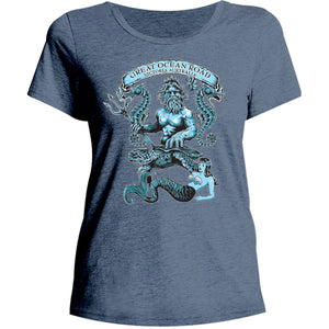 Great Ocean Road King Neptune - Ladies Relaxed Fit Tee - Graphic Tees Australia
