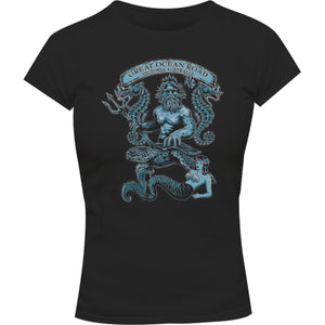 Great Ocean Road King Neptune - Ladies Slim Fit Tee - Graphic Tees Australia