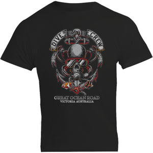 Great Ocean Road Skull Dive Crew - Unisex Tee - Graphic Tees Australia