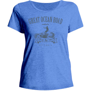 Great Ocean Road Vintage mono - Ladies Relaxed Fit Tee - Graphic Tees Australia