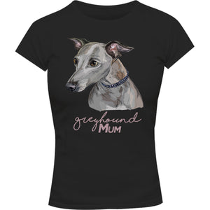 Greyhound Mum - Ladies Slim Fit Tee - Graphic Tees Australia