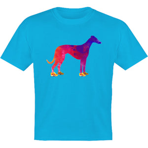 Greyhound In Running Shoes - Youth & Infant Tee - Graphic Tees Australia