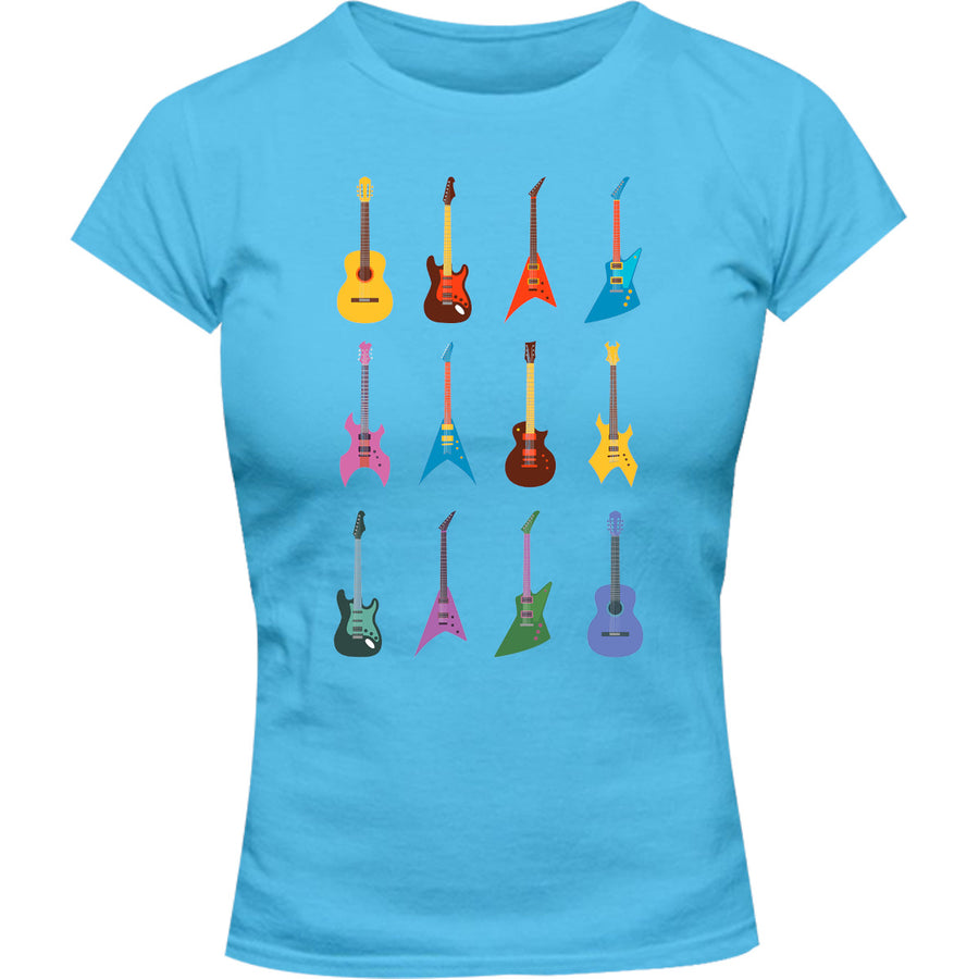 Guitars - Ladies Slim Fit Tee