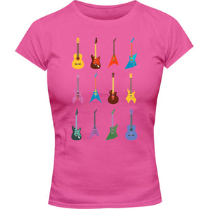 Guitars - Ladies Slim Fit Tee