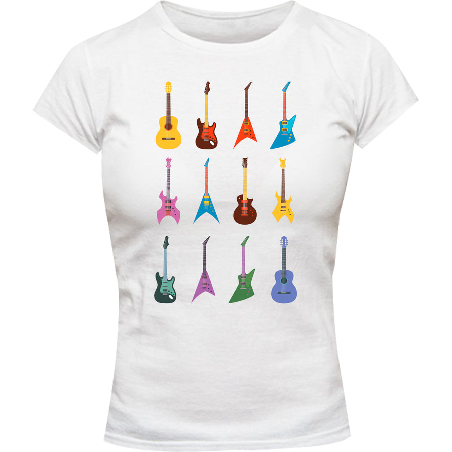 Guitars - Ladies Slim Fit Tee