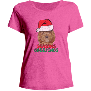 Season's Greetings Cavoodle - Ladies Relaxed Fit Tee