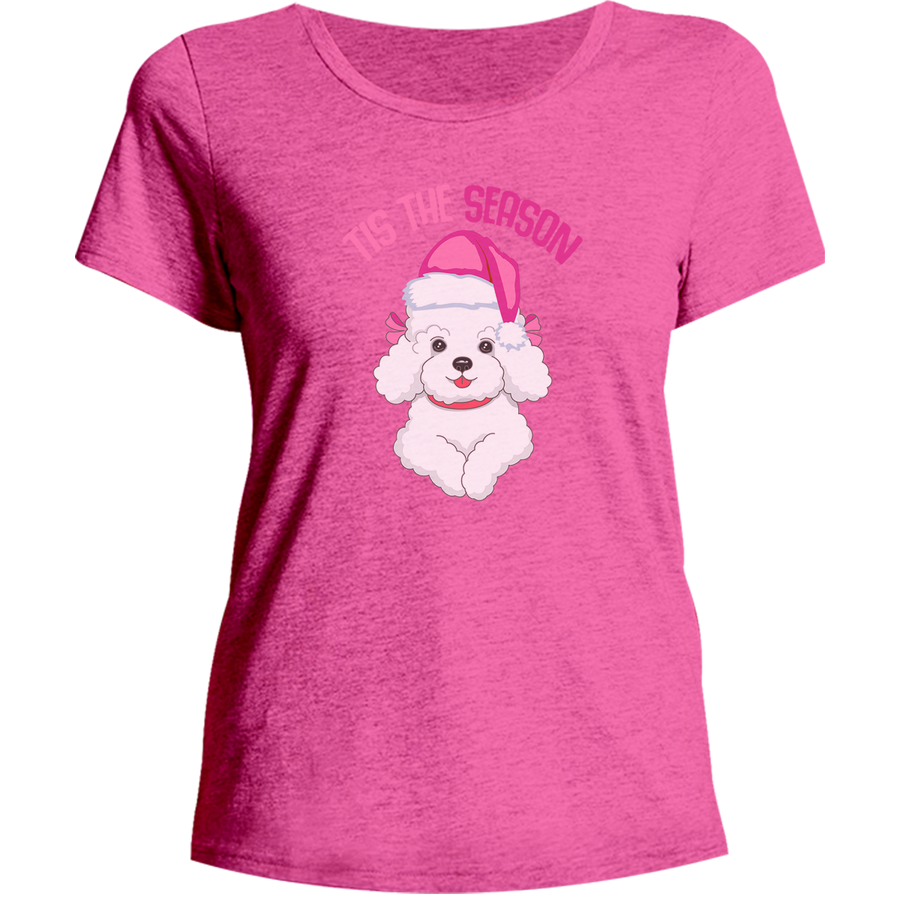 Poodle 'Tis The Season - Ladies Relaxed Fit Tee