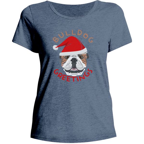 Bulldog Greetings - Ladies Relaxed Fit Tee