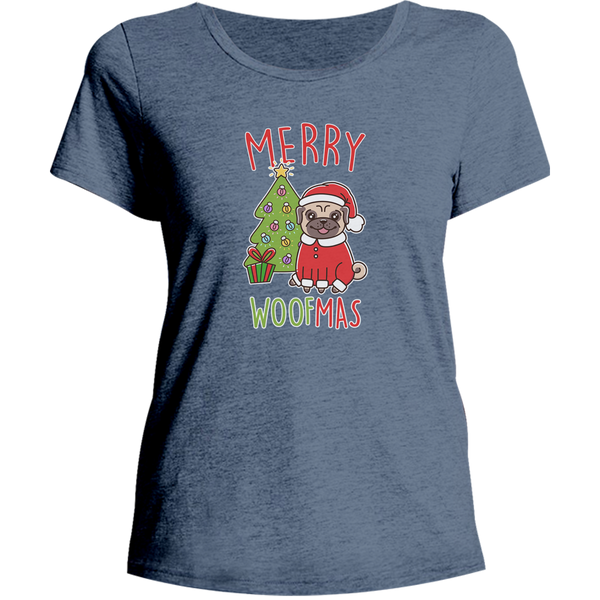 Merry Woofmas - Ladies Relaxed Fit Tee