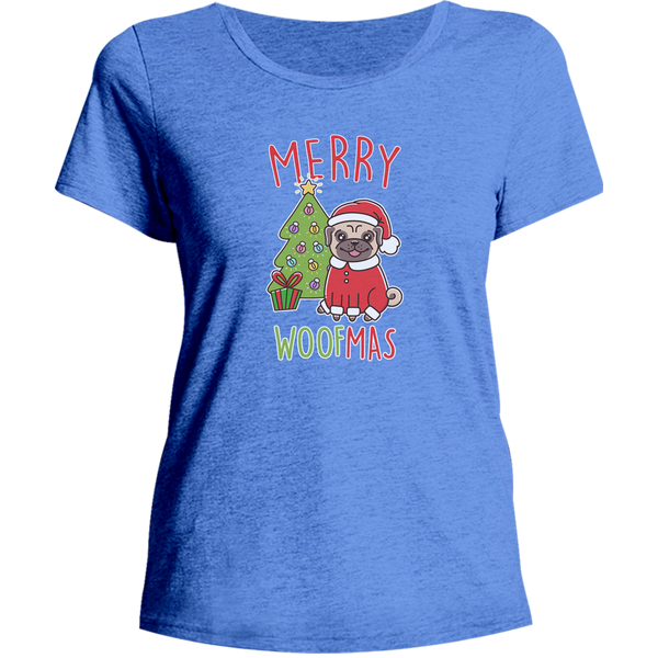 Merry Woofmas - Ladies Relaxed Fit Tee