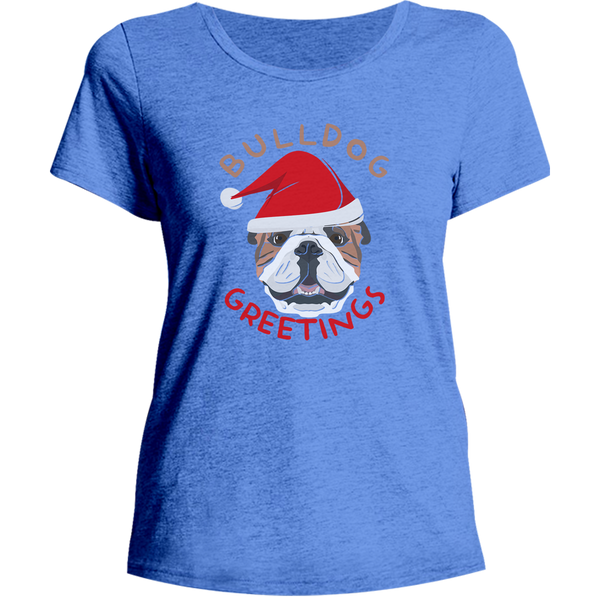 Bulldog Greetings - Ladies Relaxed Fit Tee