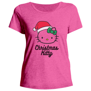 Christmas Kitty - Ladies Relaxed Fit Tee