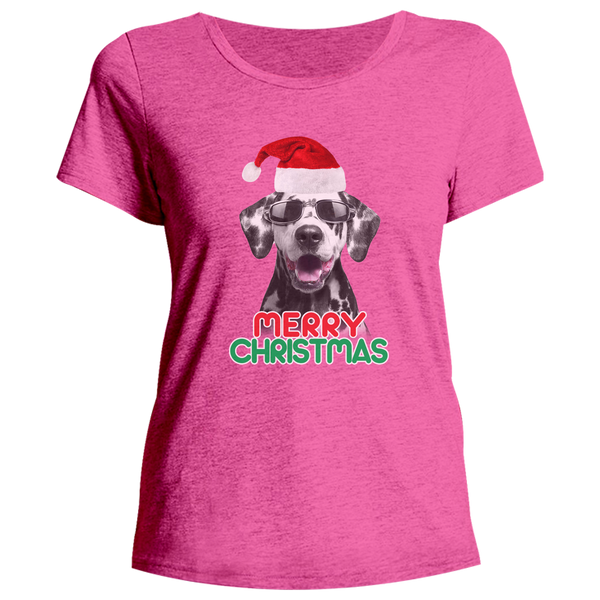 Dalmatian Merry Christmas - Ladies Relaxed Fit Tee