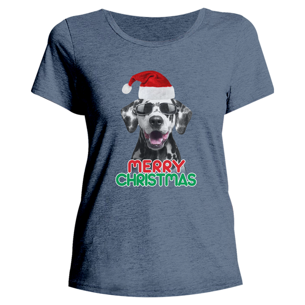 Dalmatian Merry Christmas - Ladies Relaxed Fit Tee